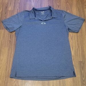 Oakley Men’s Large Gray OHydrolix Performance Polo Shirt Active Golf Top B91